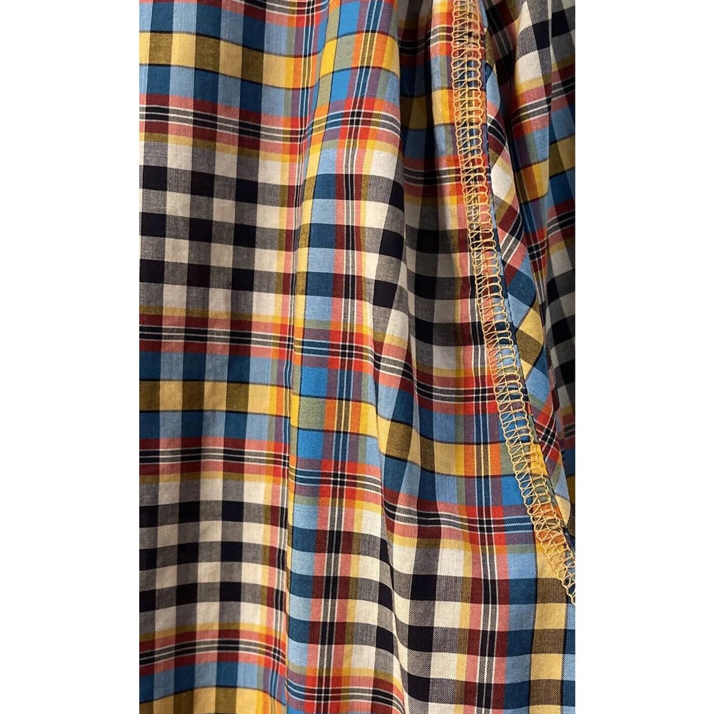 Bugatchi ShapedFit XL Men's Plaid Long Sleeve Snap Front Shirt TopStitch Western - Picture 7 of 14